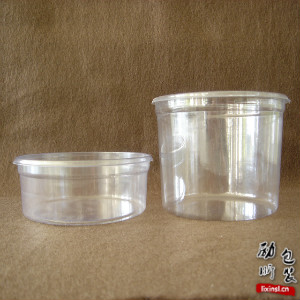 250ml/350ml/500ml pet材质一次性透明塑料圆形食物盒